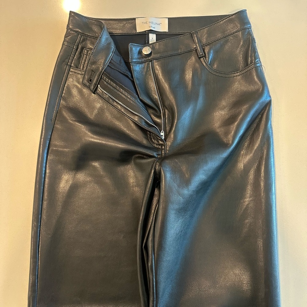 The Milina Black Vegan Leather Pants